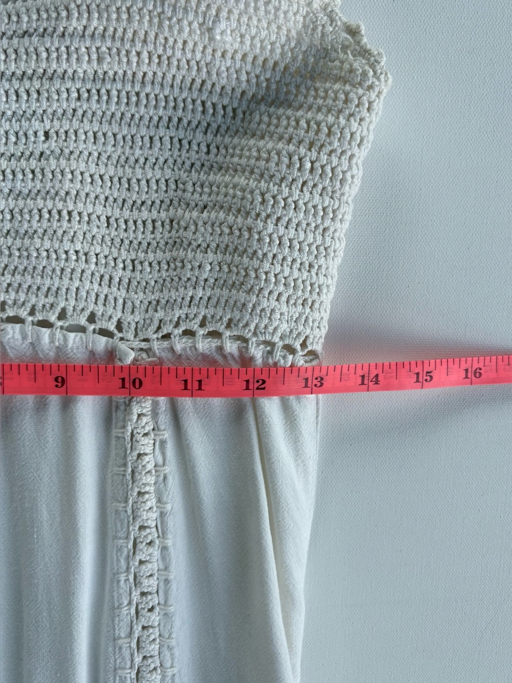 Vintage 1970’s White Linen Crochet Maxi Dress - Picture 10 of 11